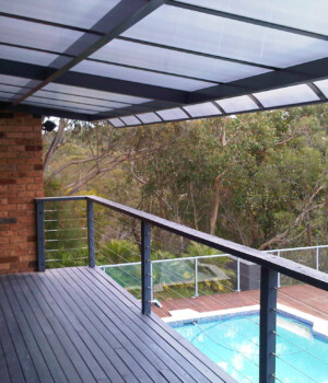 Polycarbon Multiwall Cantilevered Awnings 2