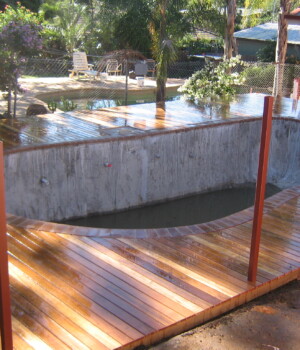 timber decks swimming pool